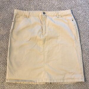 Tan Mini Pencil Skirt for Casual Wear